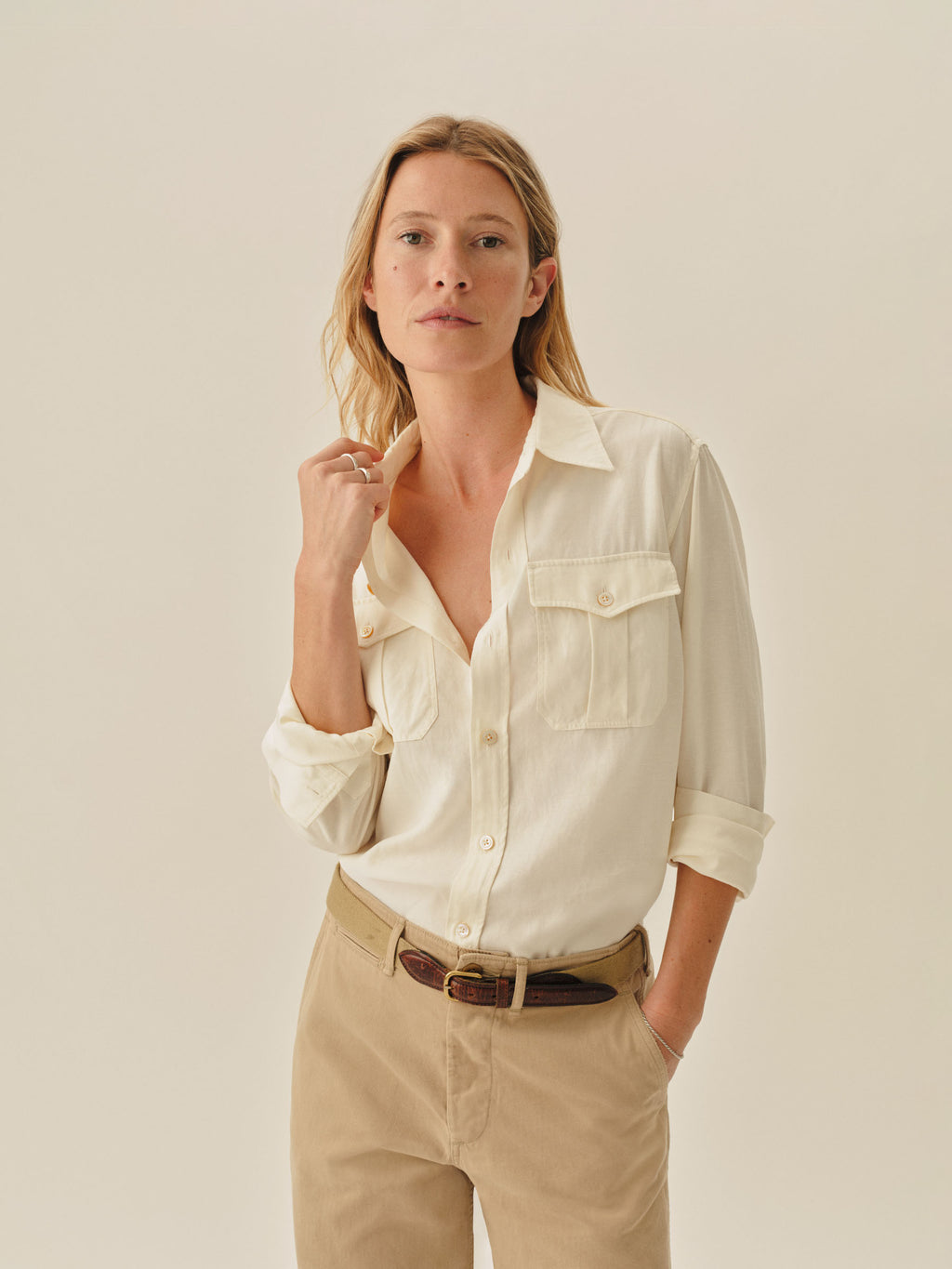 Draped Twill Cpo Shirt