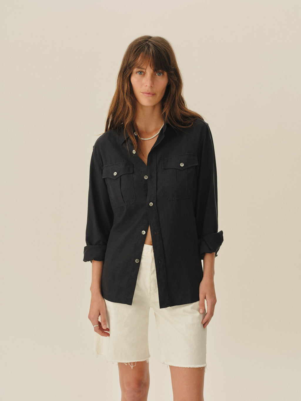 Draped Twill Cpo Shirt