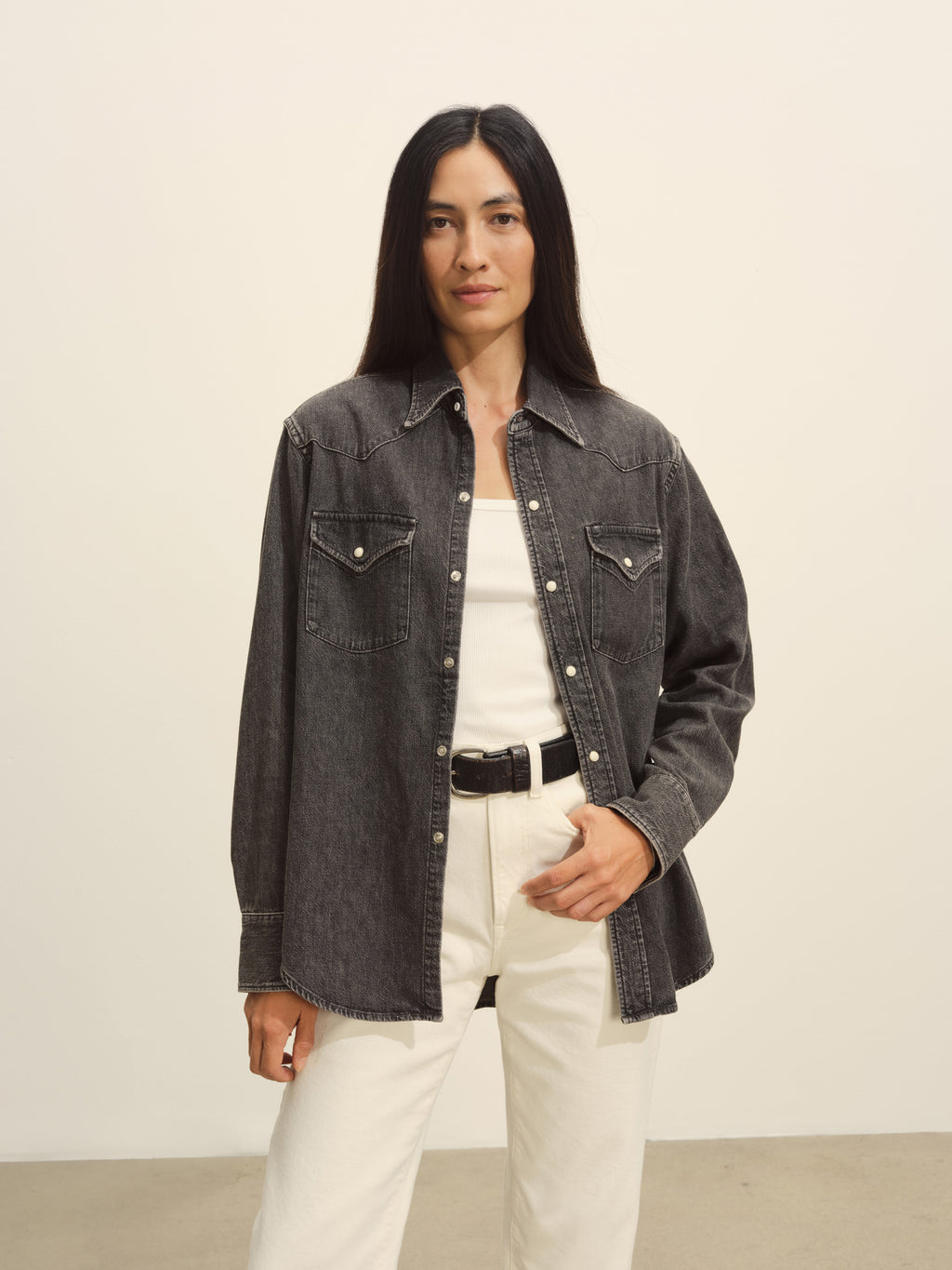Nep Denim Western Shirt