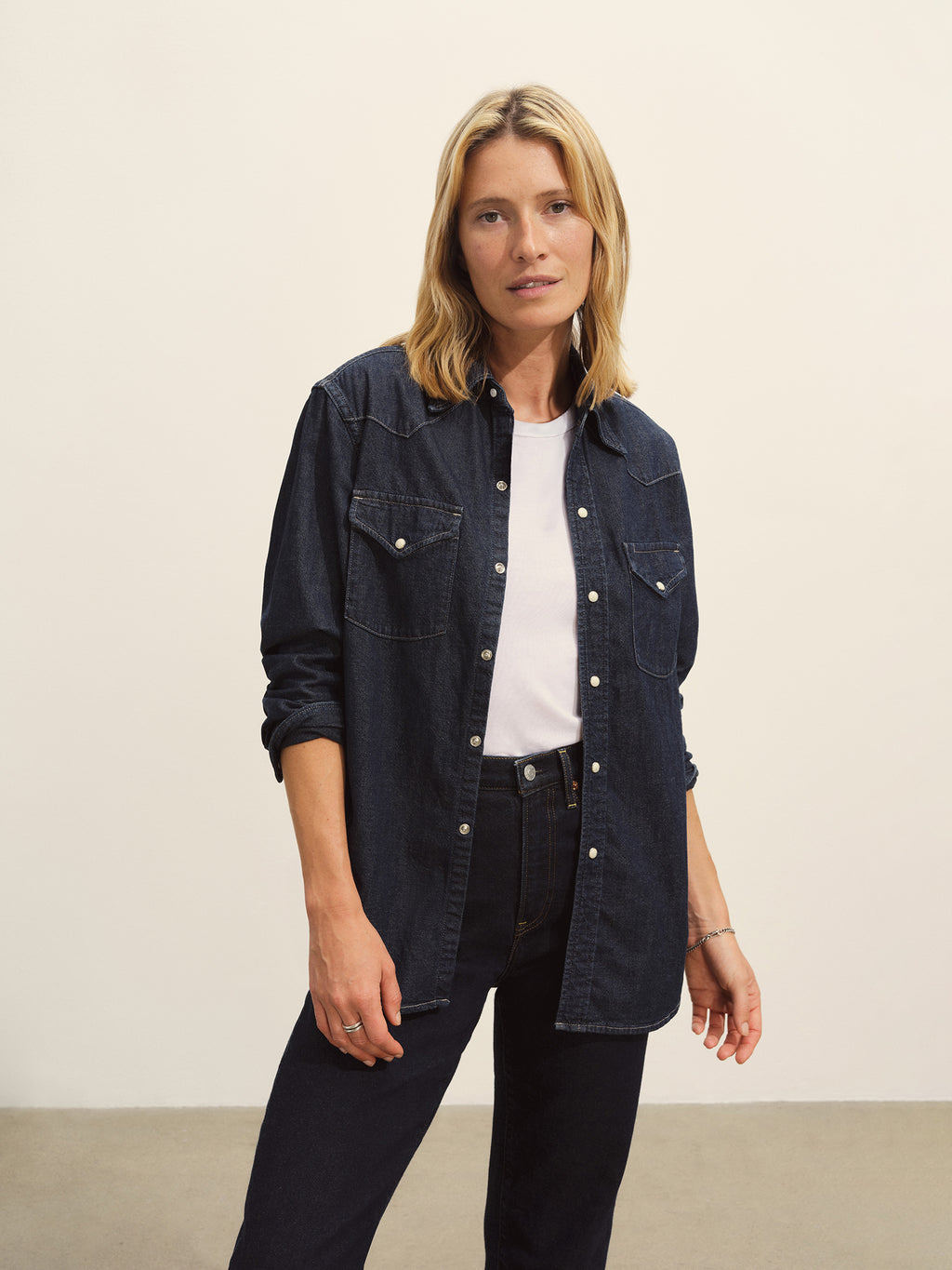 Nep Denim Western Shirt