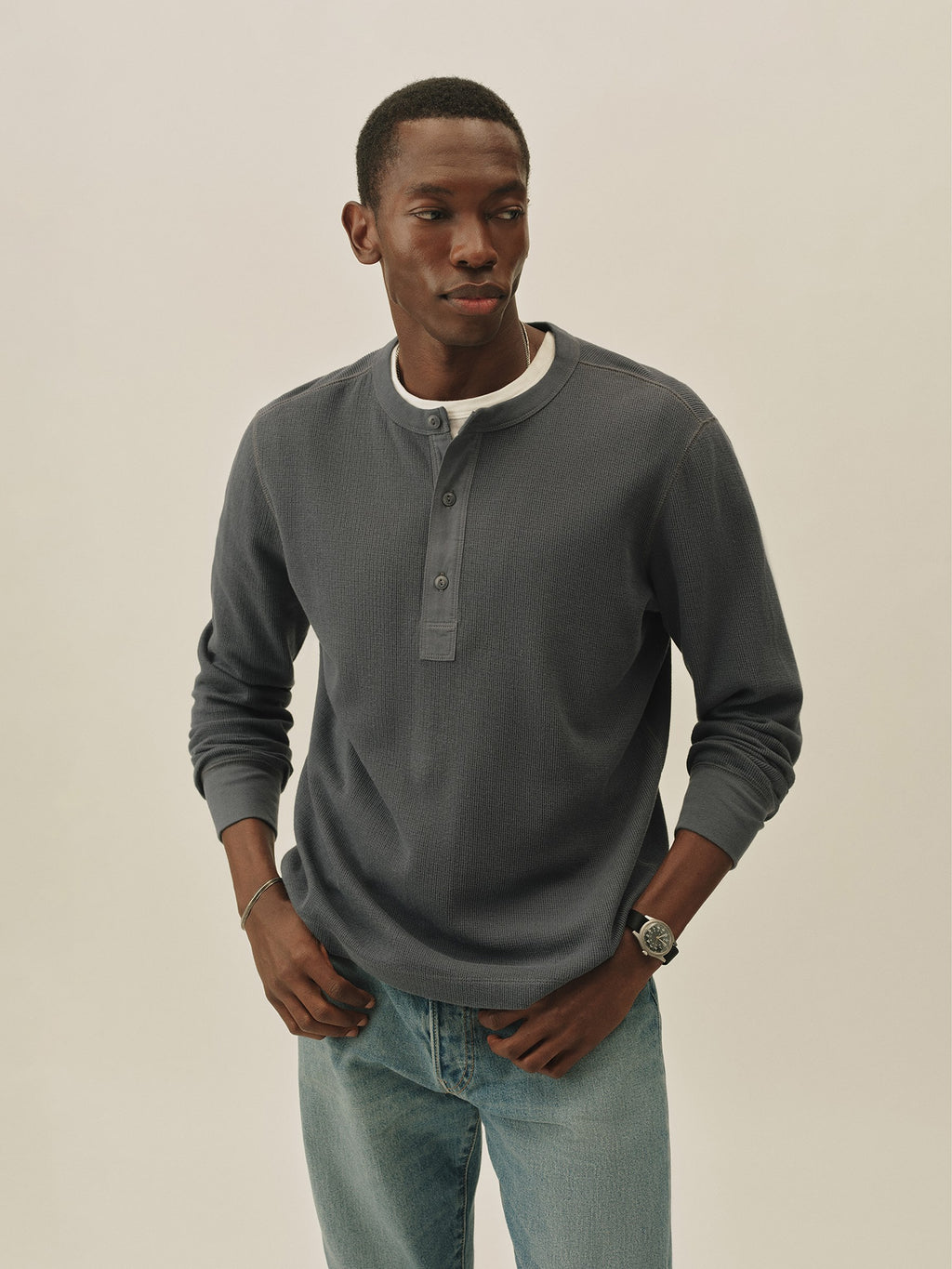 Vintage Thermal Henley