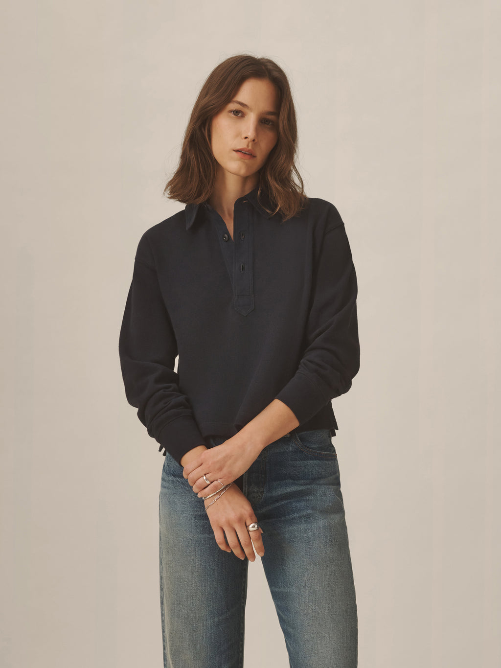 Field-Spec Boyfriend Crop Rugby Polo