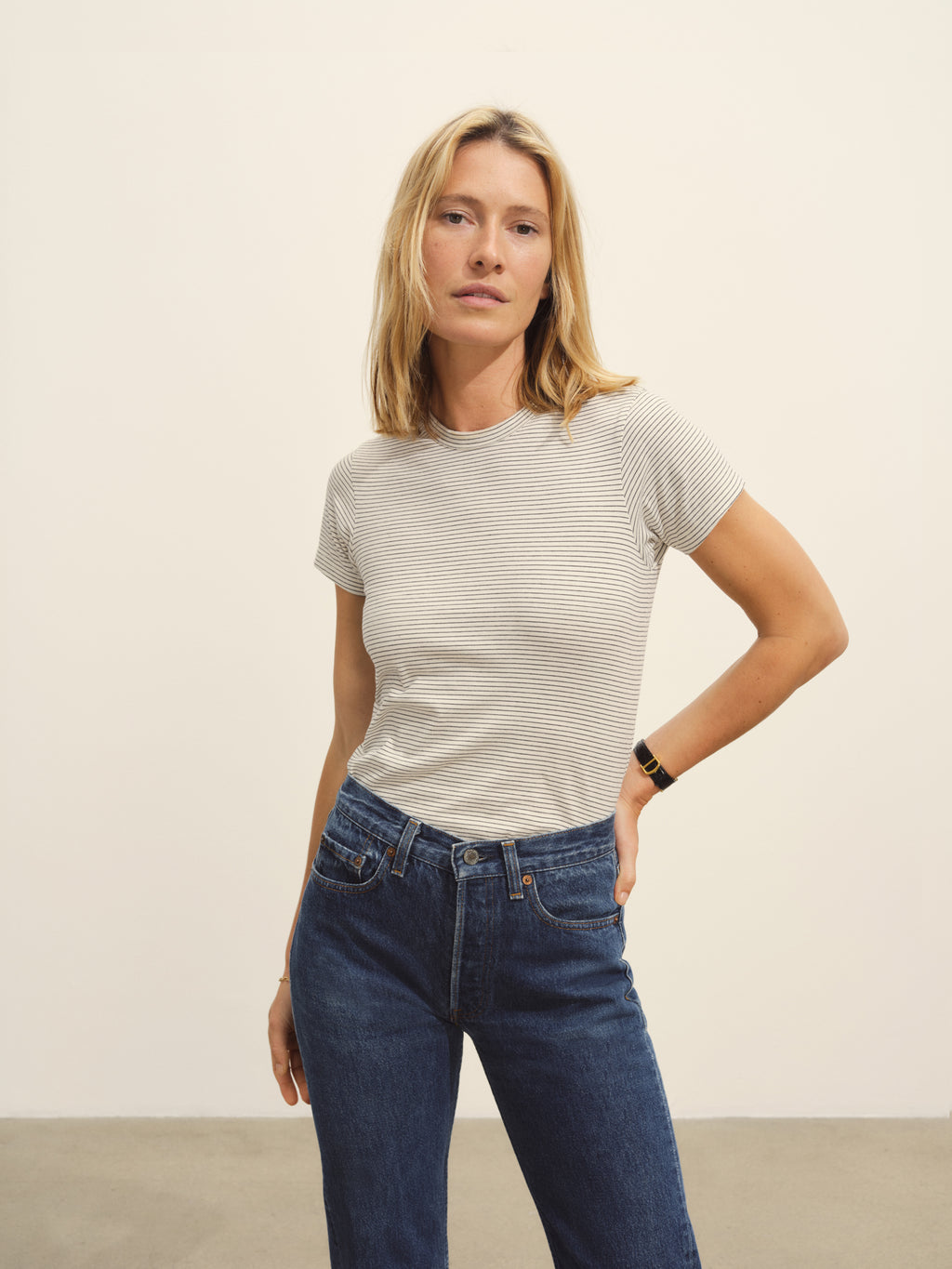 Seaport Stripe Slim Crew