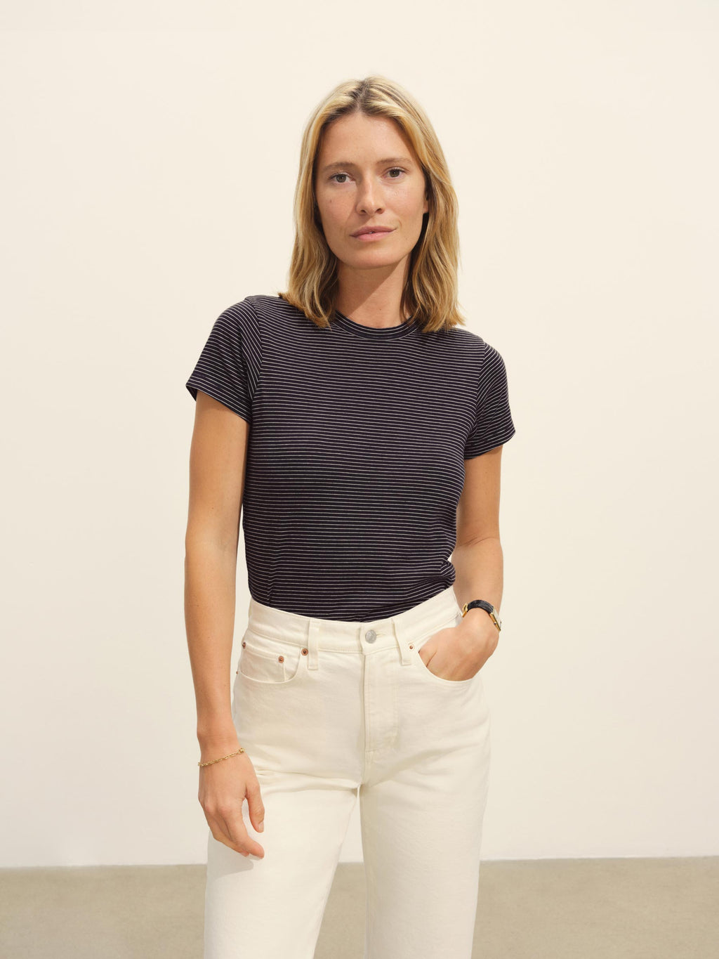 Seaport Stripe Slim Crew