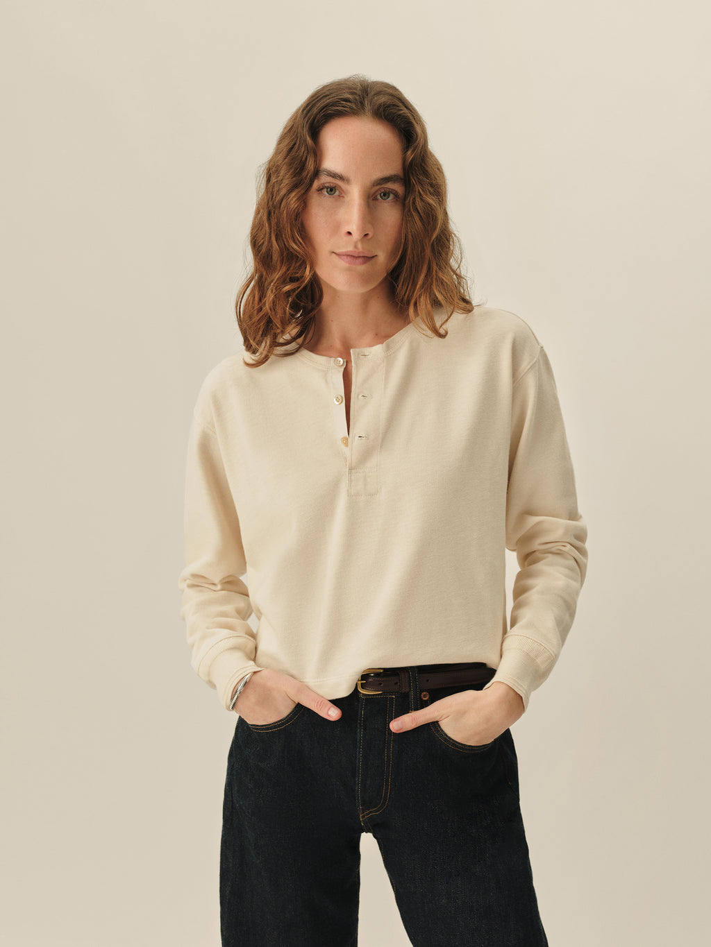 Field-Spec Boyfriend Crop Henley