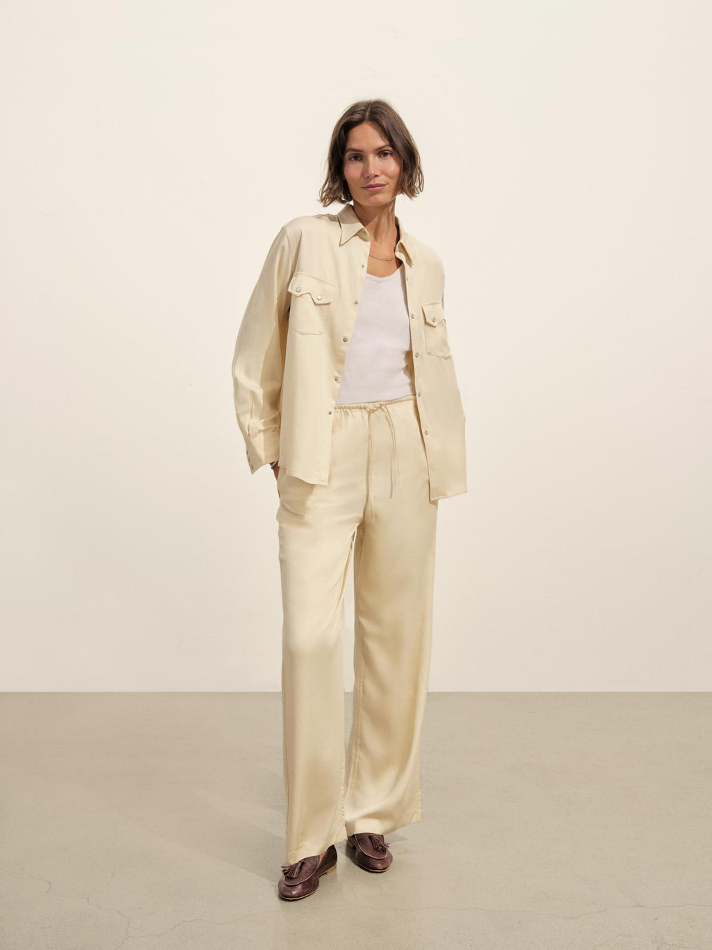 Duskdream Satin Pull-On Pant