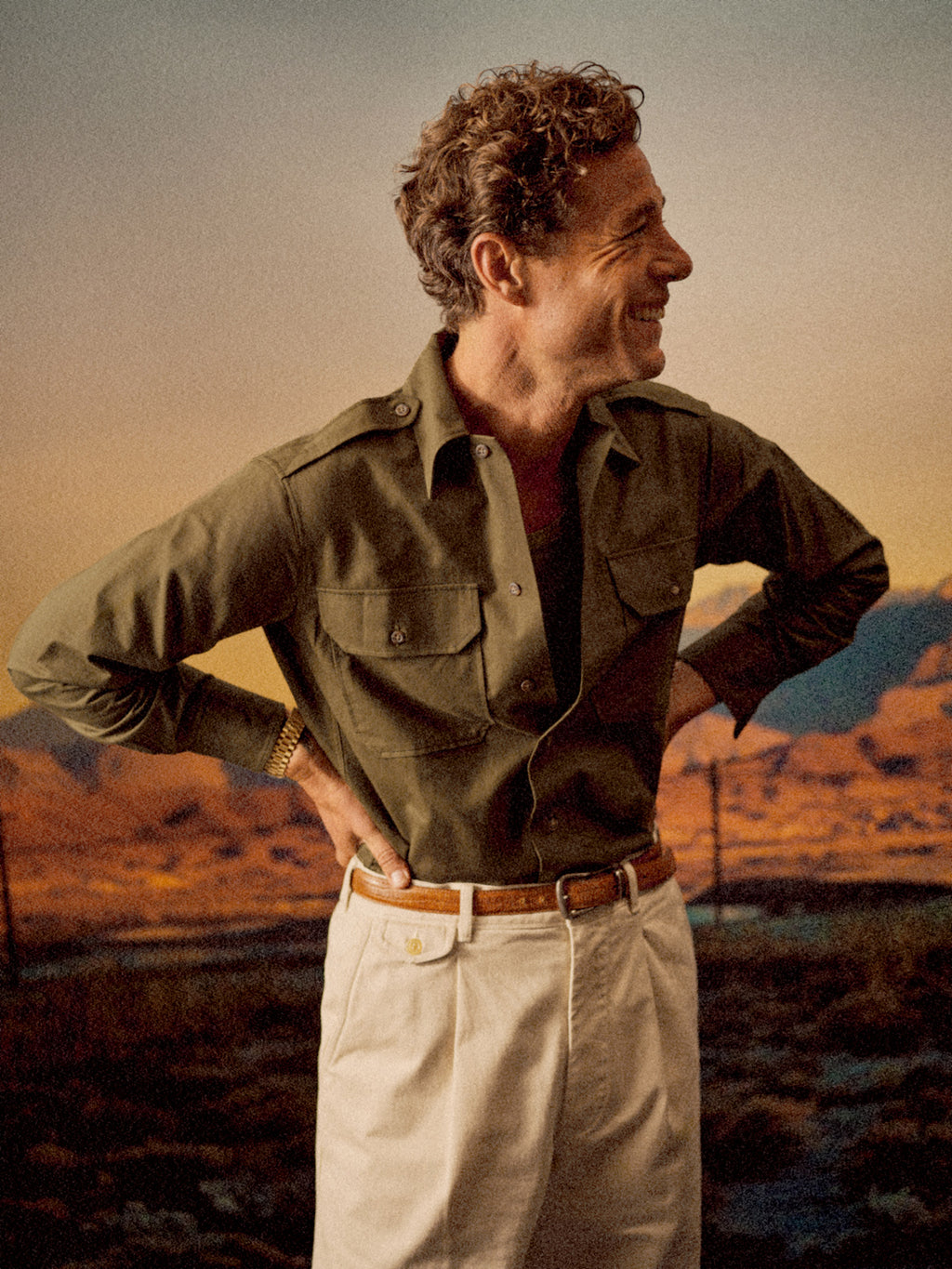 Bryceland's X Buck Mason Moleskin Officer Shirt