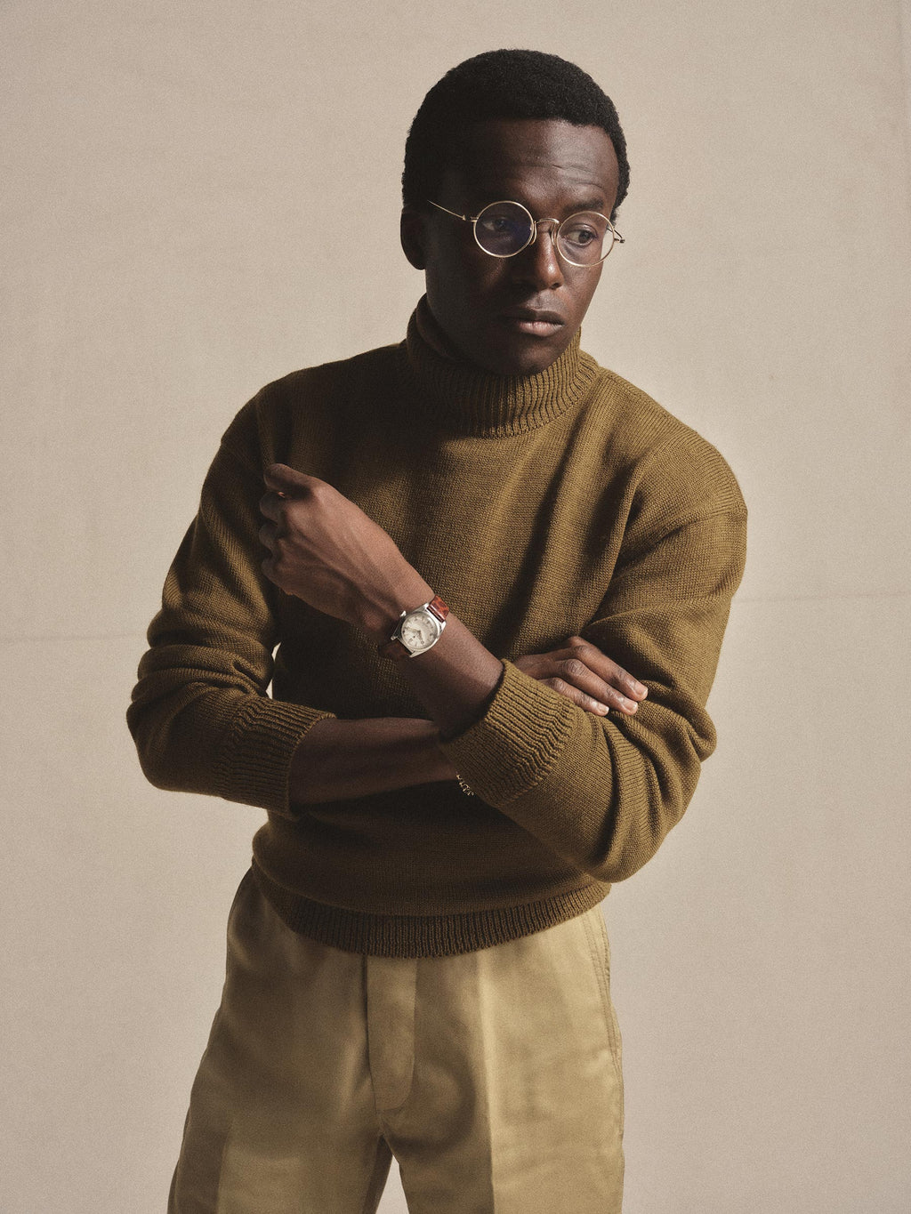 Anatomica Wool Mock Neck Sweater