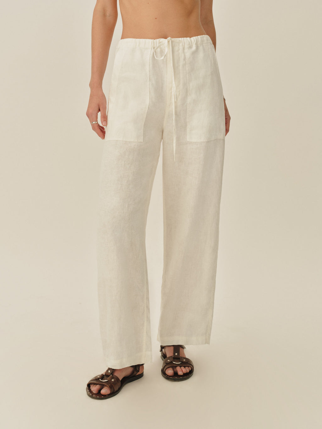 Sea Breeze Linen Pull-On Pant