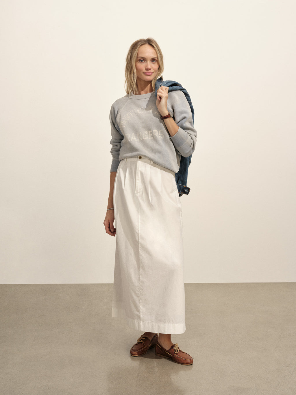 Paperweight Poplin Pleated Skirt
