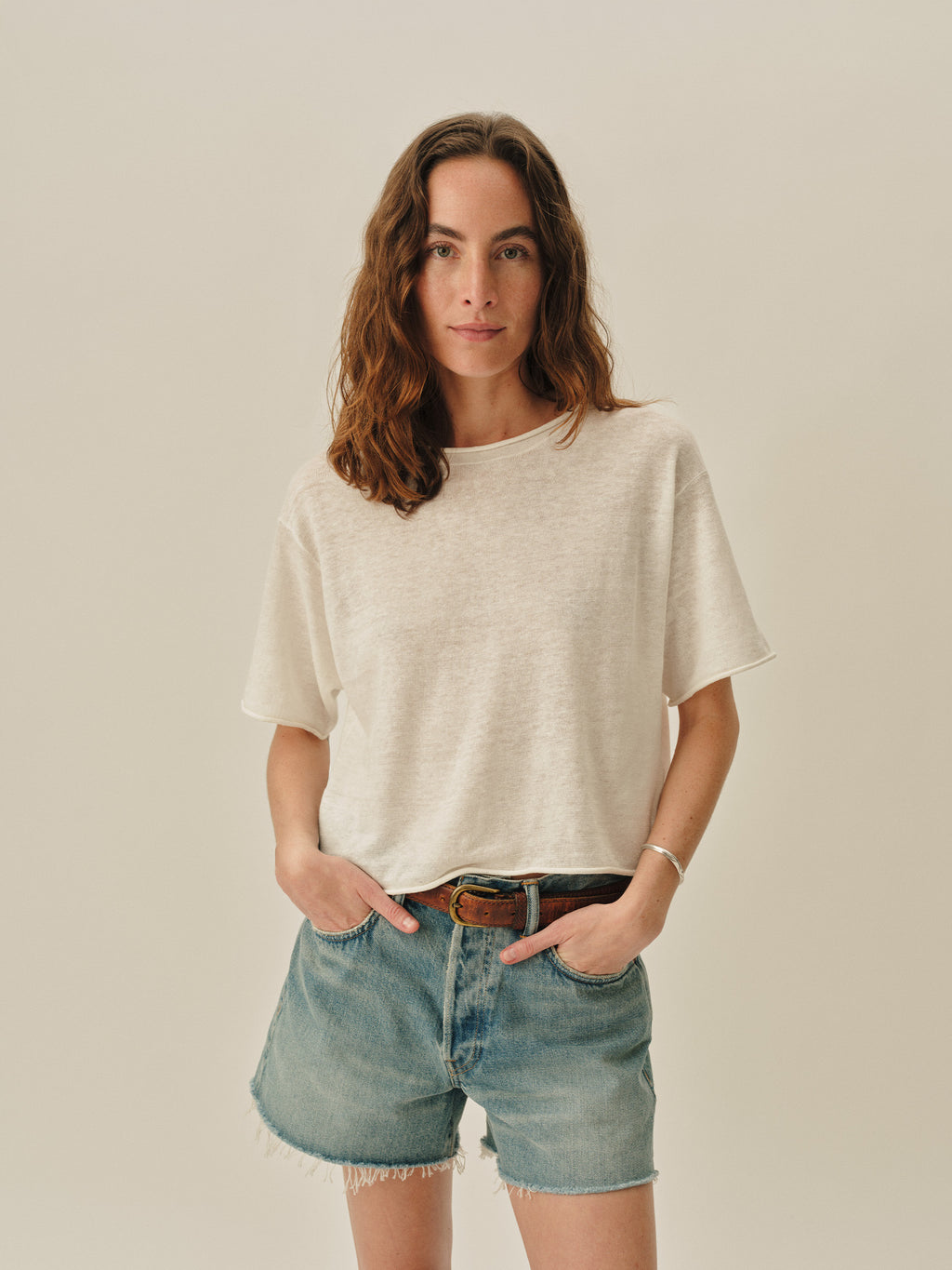 Lighthouse Linen Roll Neck Tee