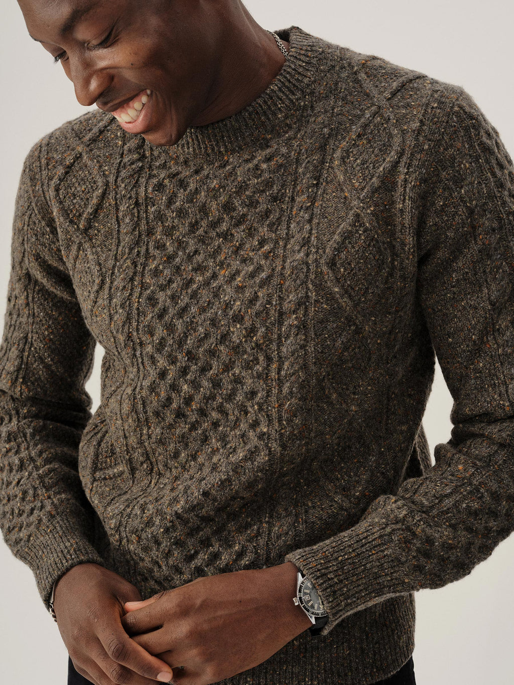 Irish Donegal Wool Cable Crew