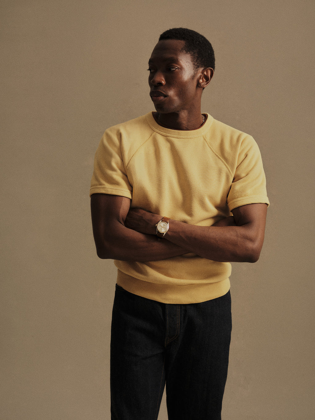 Featherweight Terry S/S Raglan Crewneck