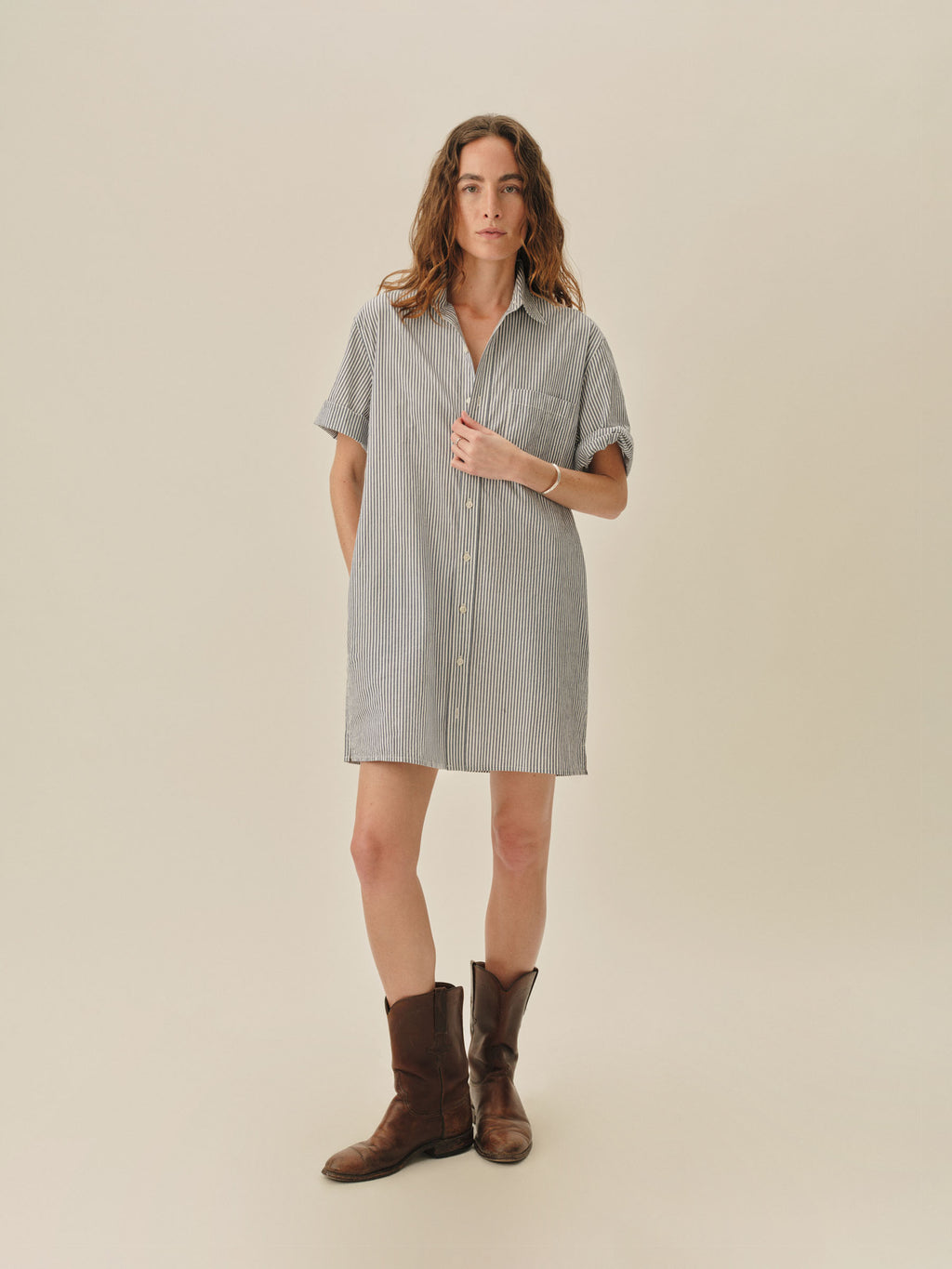 Mainstay Cotton S/S Shirt Dress