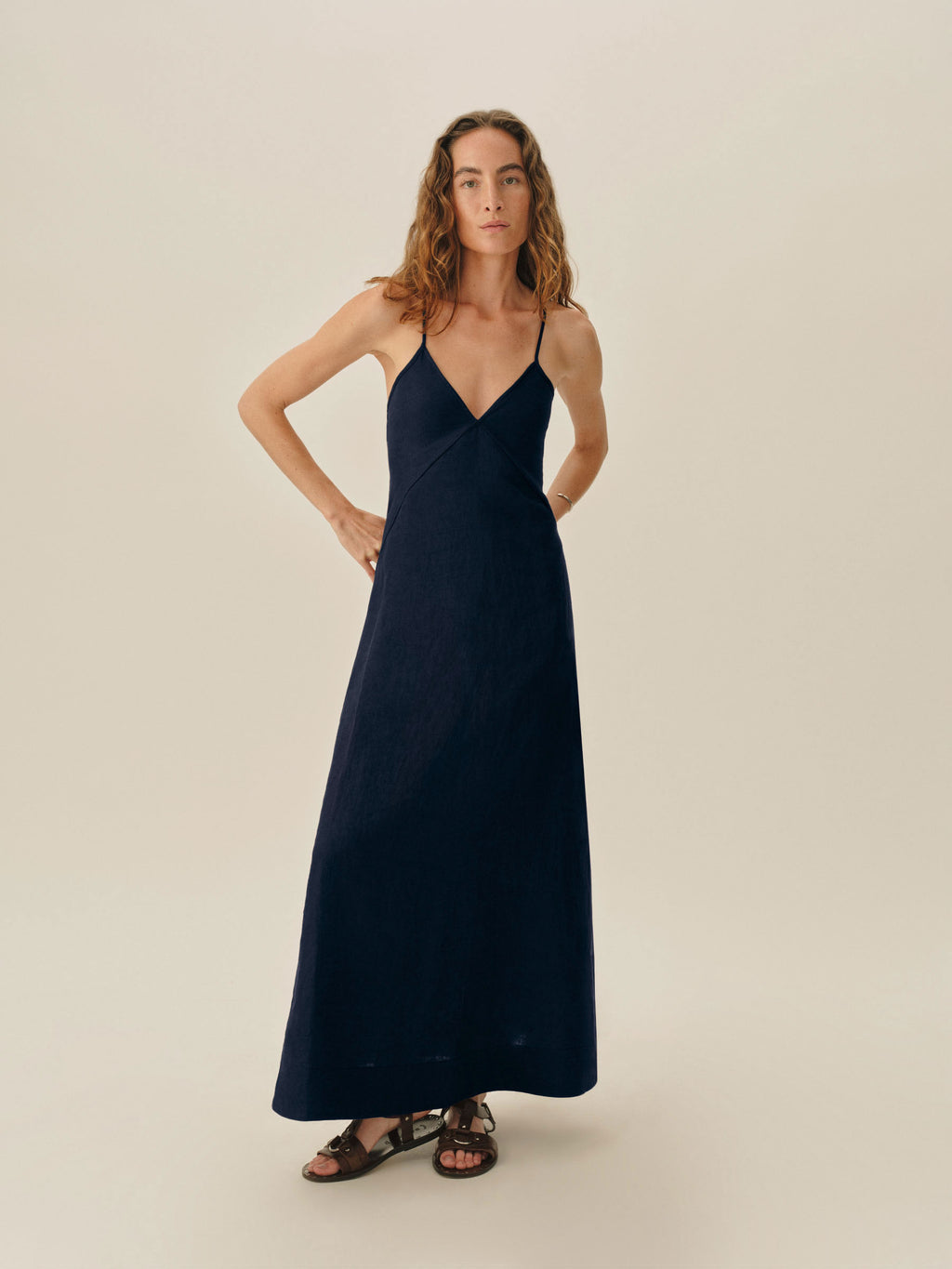 Sea Breeze Linen Slip Dress