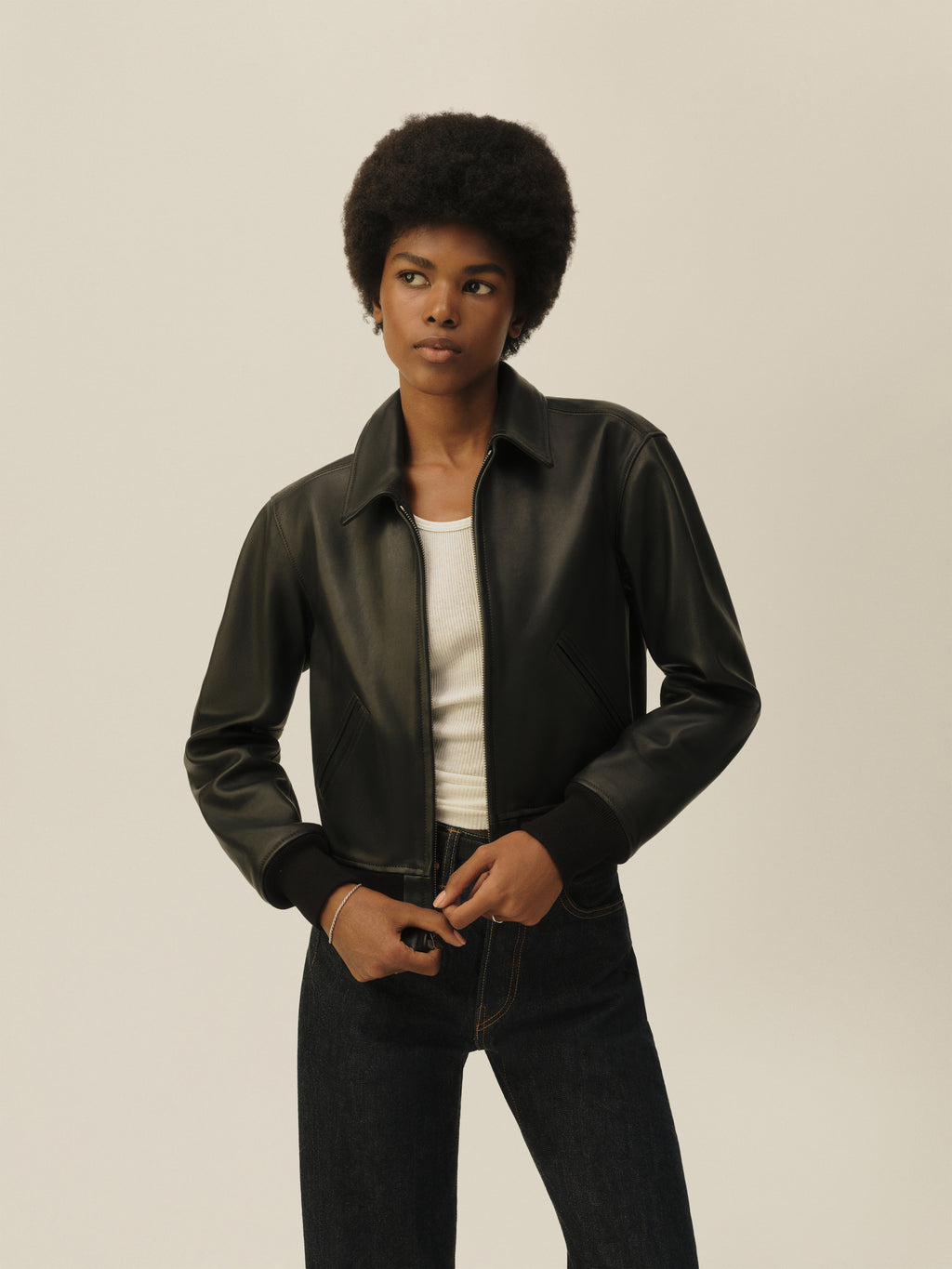 Heritage Leather Bomber