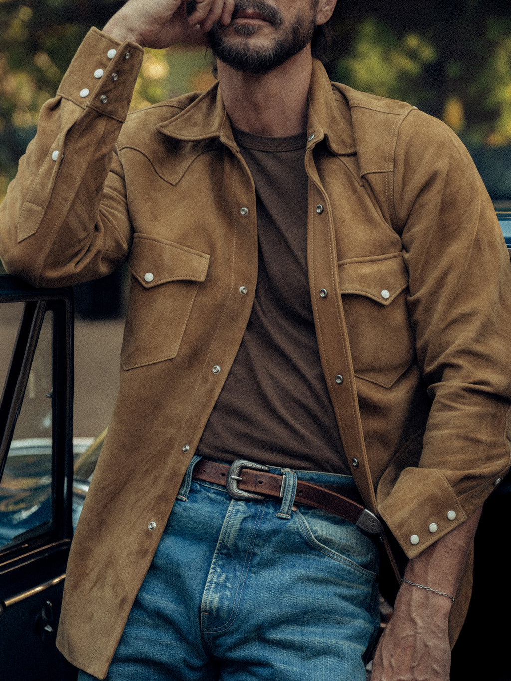 Panhandler Suede Western Shirt