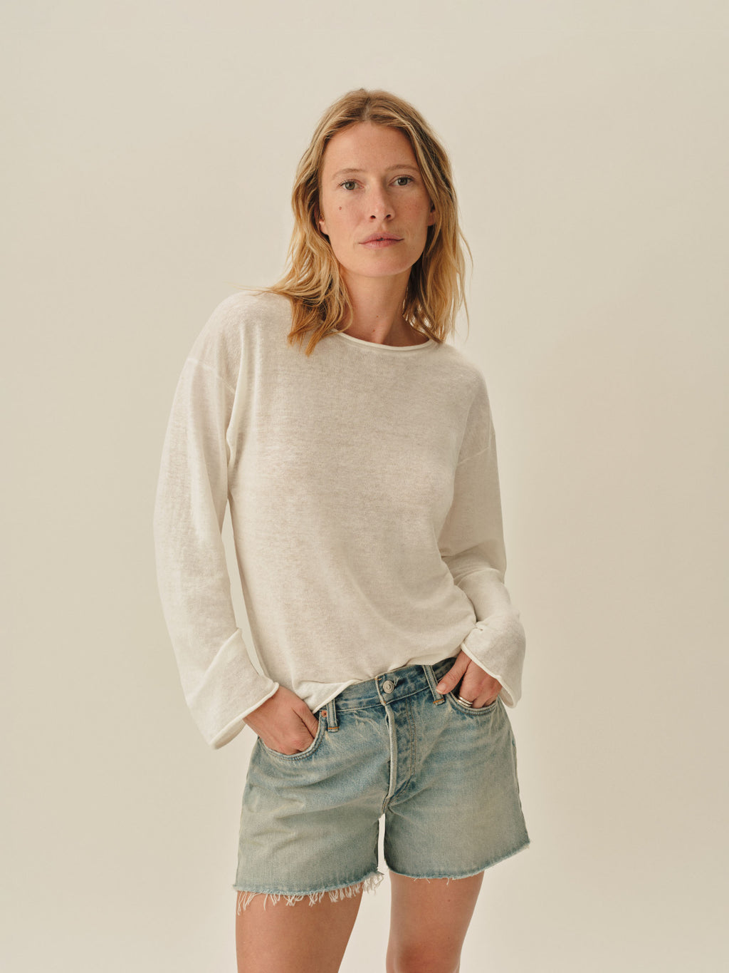 Lighthouse Linen Roll Neck