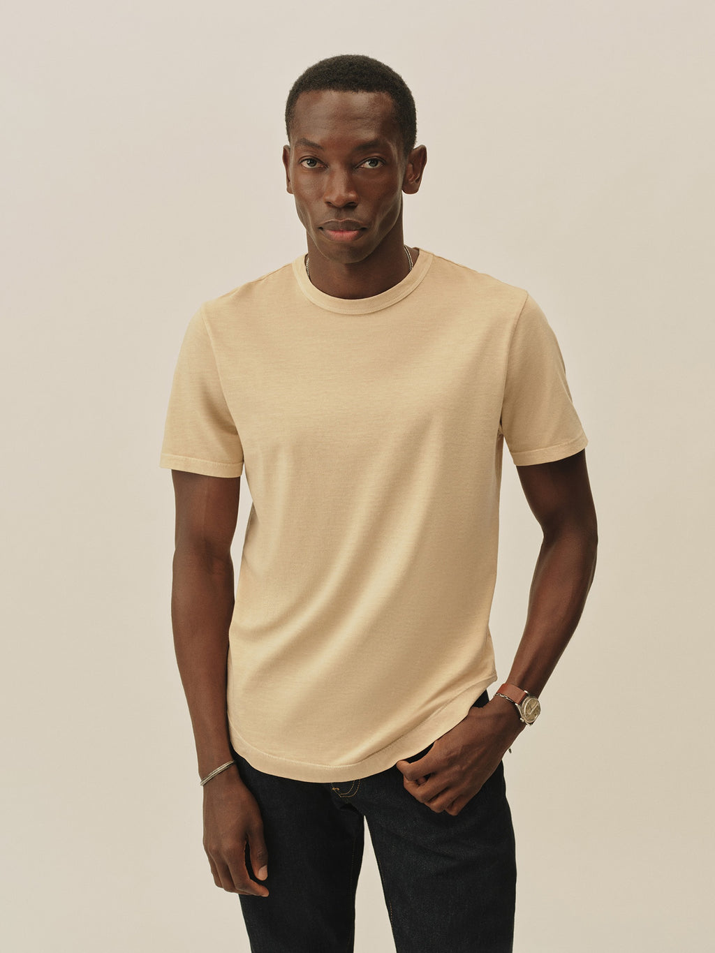 Pima Curved Hem Tee
