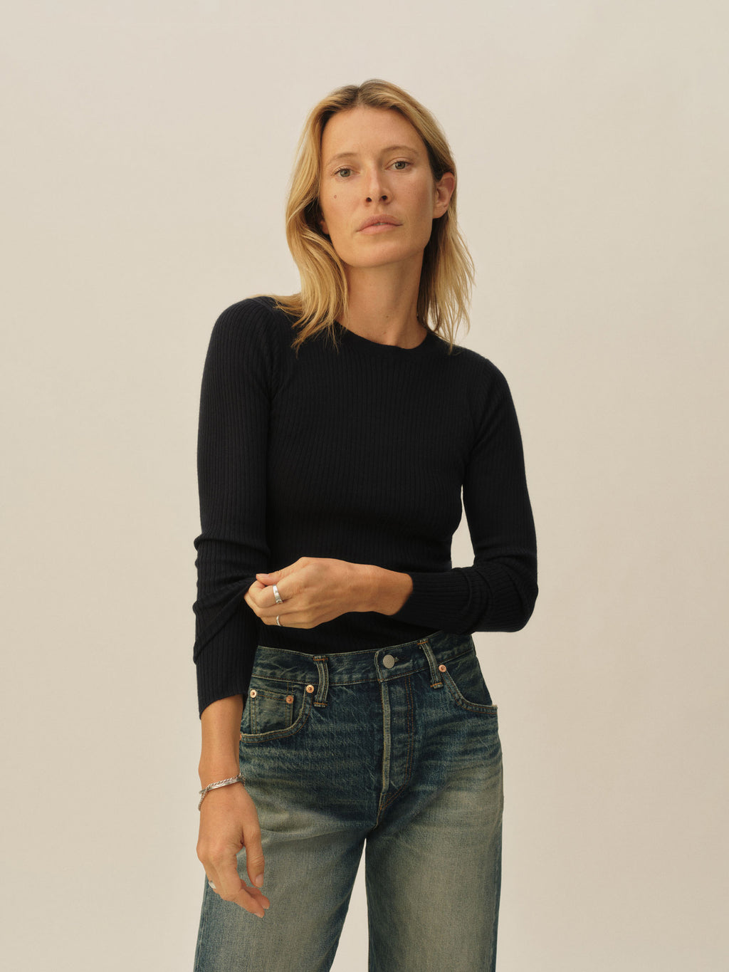 Featherweight Silk Cashmere L/S Crew