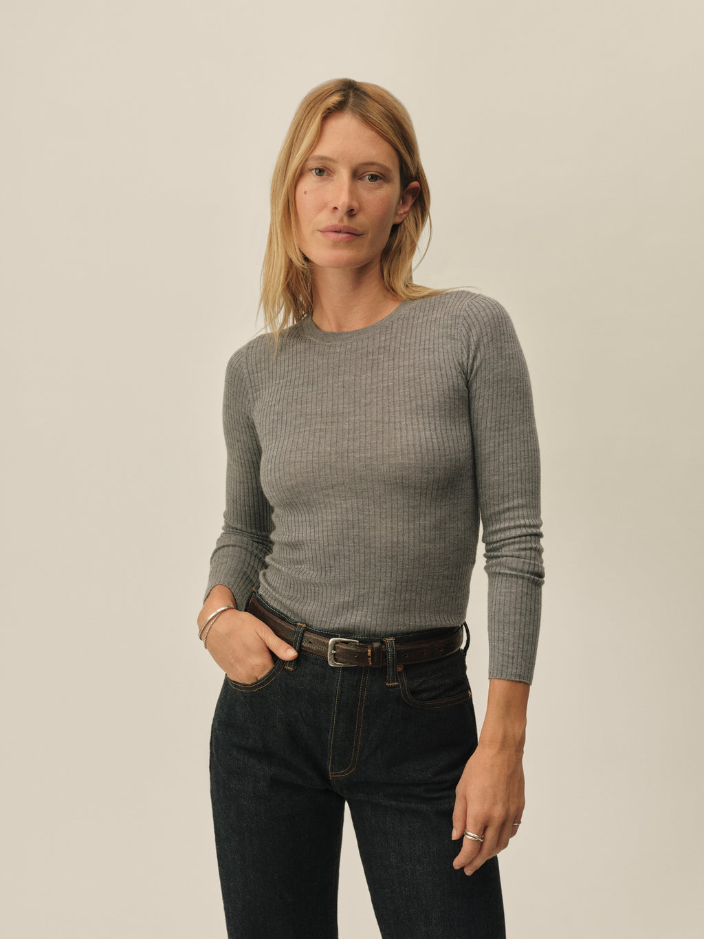 Featherweight Silk Cashmere L/S Crew